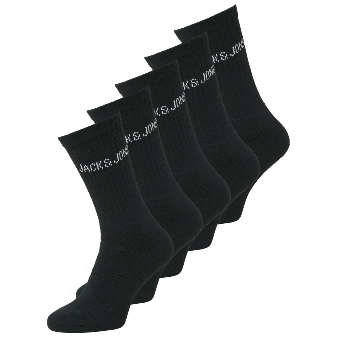 J&J Crne Čarape JACREGEN TENNIS SOCK 5 KOM